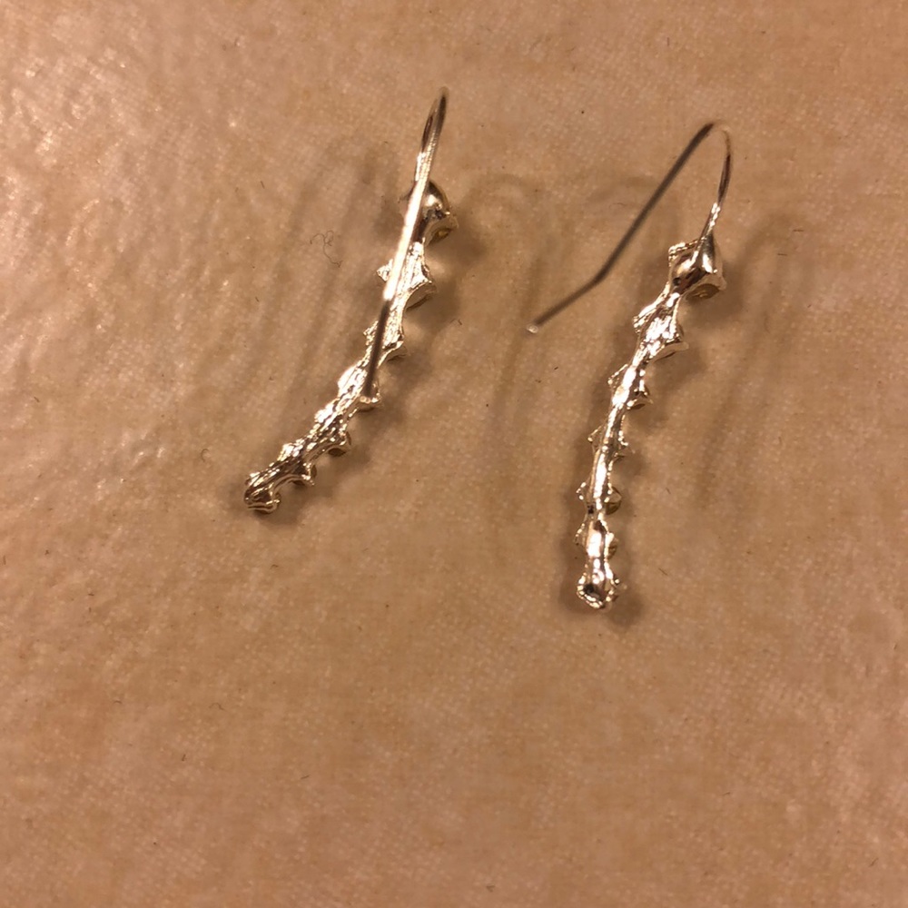 Australian Crystal and Silver Climber Earrings - Picture 5 of 5